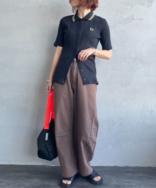 FRED PERRY/フレッドペリー] 別注 ツインティップライン リブ