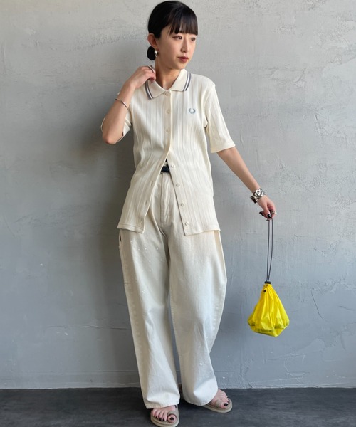 FRED PERRY/フレッドペリー] 別注 ツインティップライン リブ