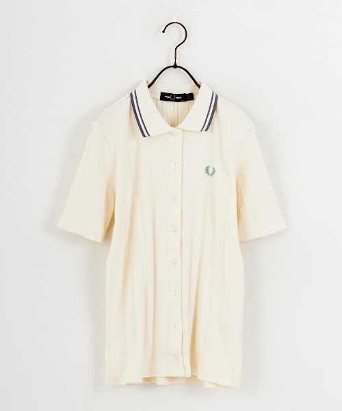 FRED PERRY ツインティップライン リブポロシャツ FRED PERRY（フレッドペリー） ツイン ティップド リブ ポロシャツ