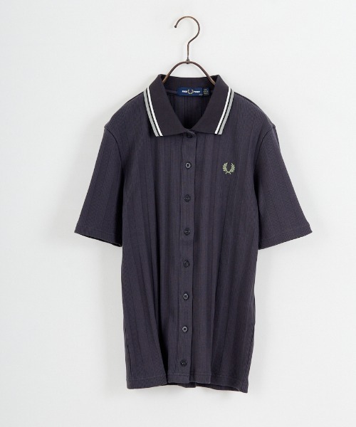 [FRED PERRY/フレッドペリー] ツインティップライン リブポロシャツ FRED PERRY/フレッドペリー] 別注 ツインティップライン リブ