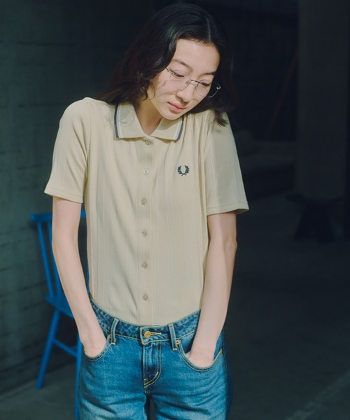 聯名款雙條紋羅紋POLO衫