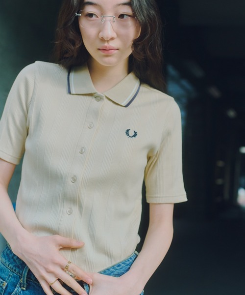 聯名款雙條紋羅紋POLO衫