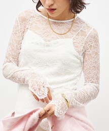 NOLLEY’S Sophi | ウォッシャブルラッセルレースTブラウス(シャツ/ブラウス)