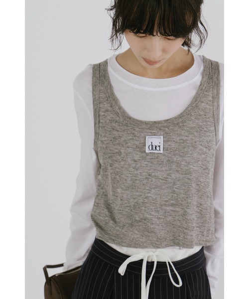 duei(デュイ)の「ベーシックシアーロングスリーブTシャツ(Tシャツ/カットソー・レディース・ライトブルー/ピンク/ホワイト・FREE)」の2枚目の写真