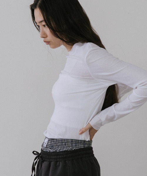 duei(デュイ)の「ベーシックシアーロングスリーブTシャツ(Tシャツ/カットソー・レディース・ライトブルー/ピンク/ホワイト・FREE)」の10枚目の写真