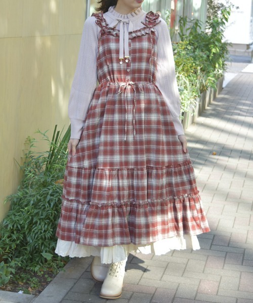 axes femme（アクシーズファム）の「コットンレースチェックジャンパー