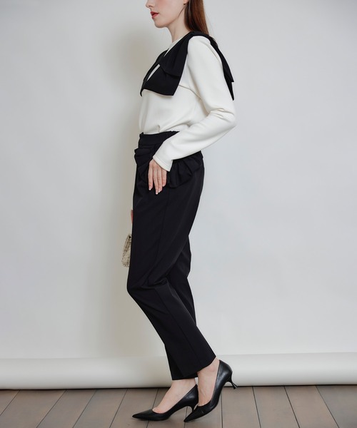 PICCIN PERLA（ピッチンペルラ）の「フリルポケットテーパードパンツ（その他パンツ・レディース・ブラック・S/M）」の7枚目の写真