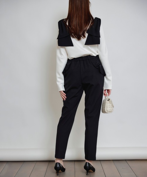 PICCIN PERLA（ピッチンペルラ）の「フリルポケットテーパードパンツ（その他パンツ・レディース・ブラック・S/M）」の8枚目の写真