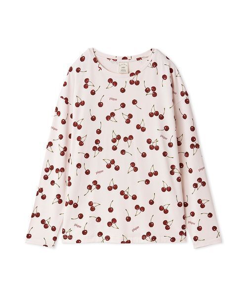 チェリー柄ロンT（ルームウェア/パジャマ）｜gelato pique（ジェラート