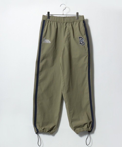 DISCUS（ディスカス）の「2026SS DISCUS/ディスカス ナイロン ワンポイントロゴ刺繍 サイドライン ワイドトラックパンツ レディース メンズ（その他パンツ・メンズ・アイボリー/ブラック/ベージュ/ネイビー・M/L/LL）」の7枚目の写真