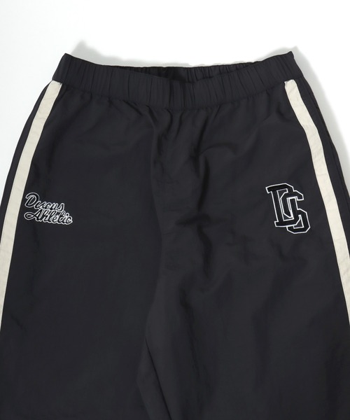 DISCUS（ディスカス）の「2026SS DISCUS/ディスカス ナイロン ワンポイントロゴ刺繍 サイドライン ワイドトラックパンツ レディース メンズ（その他パンツ・メンズ・アイボリー/ブラック/ベージュ/ネイビー・M/L/LL）」の13枚目の写真