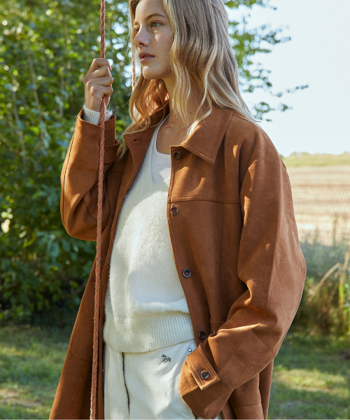 レディース FOLNUA MELLOW SUEDE HALF JACKET