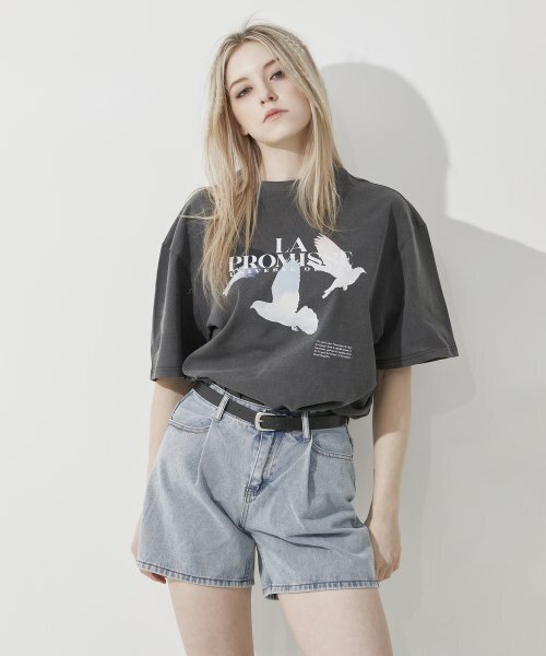 AOX(エーオーエックス)の「Promise Pigmented T-shirt (Gray)(Tシャツ/カットソー・メンズ・ブラック・FREE)」の1枚目の写真