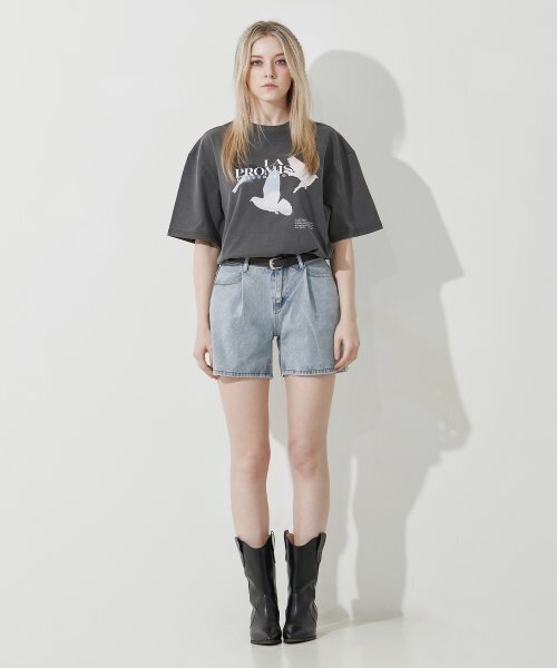 AOX(エーオーエックス)の「Promise Pigmented T-shirt (Gray)(Tシャツ/カットソー・メンズ・ブラック・FREE)」の4枚目の写真
