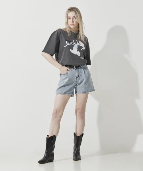 AOX(エーオーエックス)の「Promise Pigmented T-shirt (Gray)(Tシャツ/カットソー・メンズ・ブラック・FREE)」の6枚目の写真