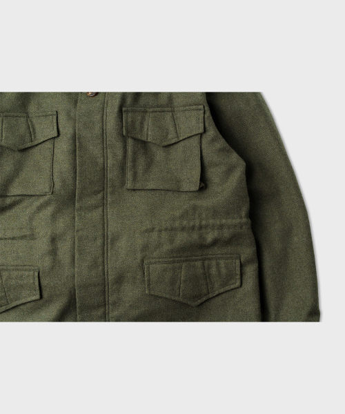 VDR（ブイディアール）の「WOOL M65 FIELD JACKET [Military Olive]（ミリタリージャケット・メンズ・その他・M/L/XL）」の2枚目の写真