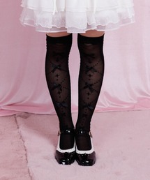 axes femme POETIQUE（アクシーズファムポエティック）の「リボンシアーニーハイソックス（その他雑貨）」