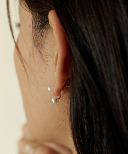 TATIANA（タチアナ）の「ボタンパールイヤージャケットピアス_EC1767（ピアス（両耳用）・レディース・ホワイト・FREE）」の3枚目の写真