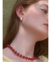 [Silver] Bold Egg Earrings (L242MER050)