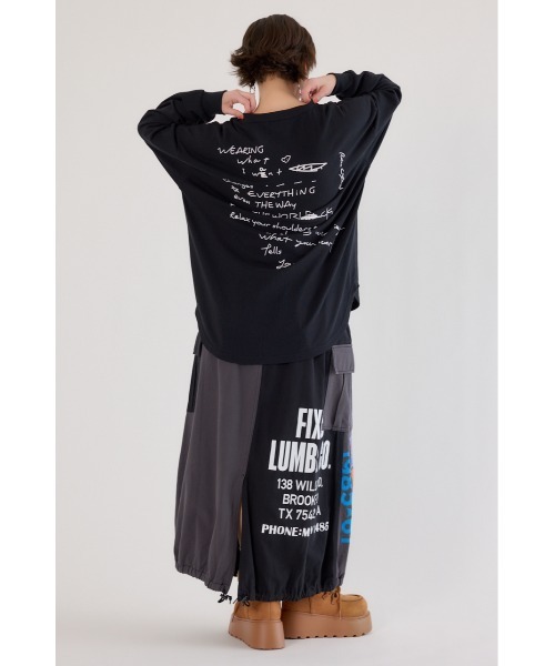 RODEO CROWNS WIDE BOWL(ロデオクラウンズワイドボウル)の「梨地VネックロングスリーブTシャツ(Tシャツ/カットソー・レディース・オフホワイト/ミント/ブラック・FREE)」の13枚目の写真