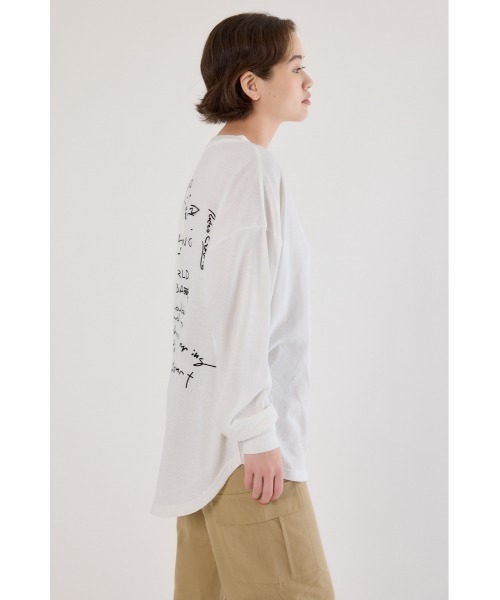 RODEO CROWNS WIDE BOWL(ロデオクラウンズワイドボウル)の「梨地VネックロングスリーブTシャツ(Tシャツ/カットソー・レディース・オフホワイト/ミント/ブラック・FREE)」の5枚目の写真