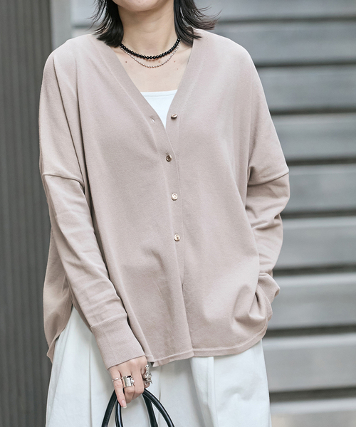 JOURNAL STANDARD(ジャーナルスタンダード)の「アセテートコットンサークルカーデ(カーディガン/ボレロ・レディース・ベージュ/ネイビー/レッド・FREE)」の2枚目の写真