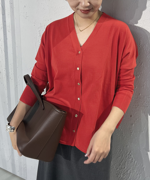 JOURNAL STANDARD(ジャーナルスタンダード)の「アセテートコットンサークルカーデ(カーディガン/ボレロ・レディース・ベージュ/ネイビー/レッド・FREE)」の3枚目の写真