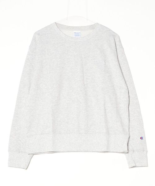 Champion(チャンピオン)の「【Champion/チャンピオン】レディース クルーネックスウェットシャツ(スウェット・レディース・アッシュグレー/オリーブ/ブラック/オフホワイト/レッド系その他3/ネイビー・MEDIUM/SMALL/X-LARGE/LARGE)」の3枚目の写真