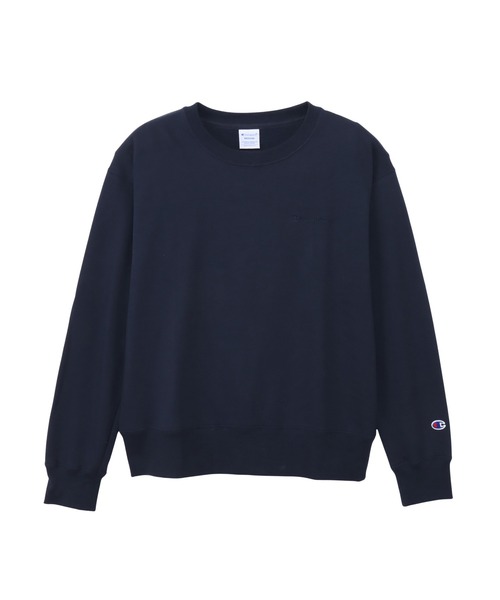 Champion(チャンピオン)の「【Champion/チャンピオン】レディース クルーネックスウェットシャツ(スウェット・レディース・アッシュグレー/オリーブ/ブラック/オフホワイト/レッド系その他3/ネイビー・MEDIUM/SMALL/X-LARGE/LARGE)」の8枚目の写真