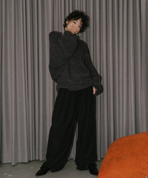 VION(ヴィオン)の「コーデュロイタックワイドパンツ / Corduroy Tuck Wide Pants(その他パンツ・レディース・ブラック/ブラウン・FREE)」の13枚目の写真