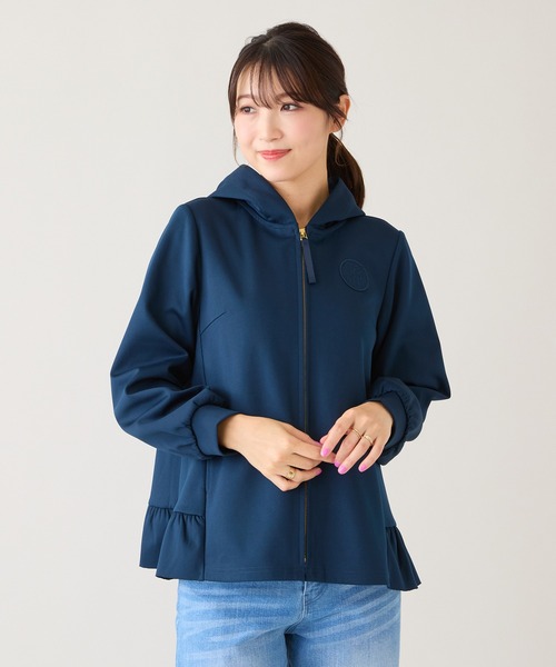 Rose Tiara(ローズティアラ)の「フリル裾ダンボールニットパーカー(パーカー・レディース・ベージュ/ネイビー・38/42/46)」の13枚目の写真