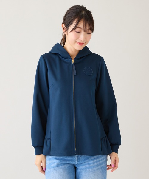 Rose Tiara(ローズティアラ)の「フリル裾ダンボールニットパーカー(パーカー・レディース・ベージュ/ネイビー・38/42/46)」の14枚目の写真