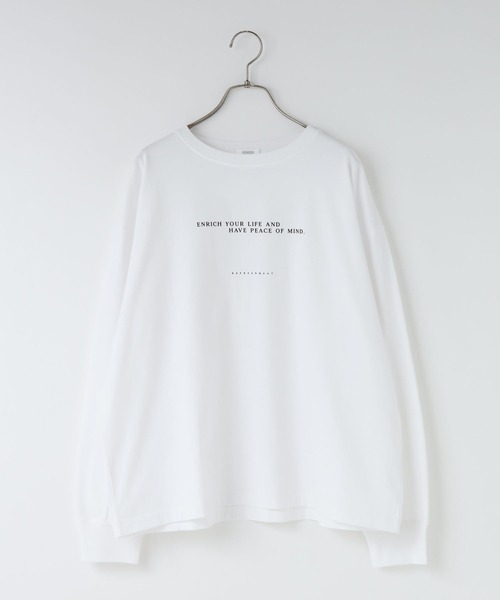 LOWRYS FARM（ローリーズファーム）の「ロゴフォトロンＴ　648893（Tシャツ/カットソー・レディース・アイボリー/ピンク/ホワイト/グレー・FREE）」の2枚目の写真