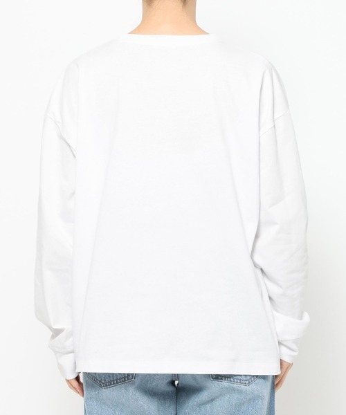 LOWRYS FARM（ローリーズファーム）の「ロゴフォトロンＴ　648893（Tシャツ/カットソー・レディース・アイボリー/ピンク/ホワイト/グレー・FREE）」の7枚目の写真