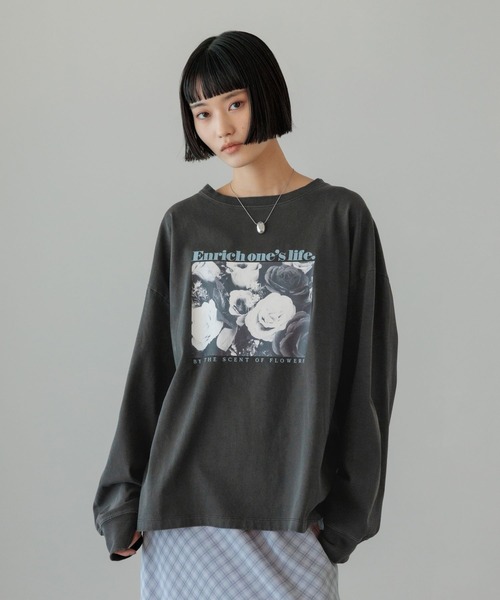 LOWRYS FARM(ローリーズファーム)の「ロゴフォトロンT 648893(Tシャツ/カットソー・レディース・アイボリー/ピンク/ホワイト/グレー・FREE)」の22枚目の写真