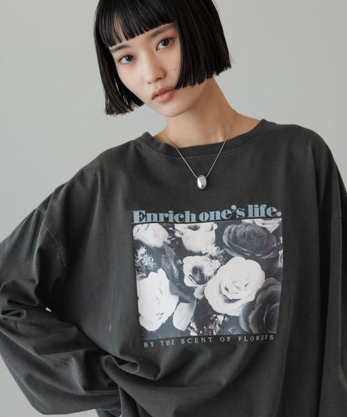 LOWRYS FARM(ローリーズファーム)の「ロゴフォトロンT 648893(Tシャツ/カットソー・レディース・アイボリー/ピンク/ホワイト/グレー・FREE)」の21枚目の写真
