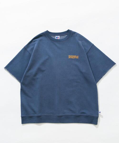 Russell Athletic(ラッセルアスレティック)の「『別注』RUSSELL ATHLETIC×SonnyLabel ショートスリーブスウェットTシャツ(Tシャツ/カットソー・メンズ・ネイビー/チャコールグレー/グレー・MEDIUM/LARGE)」の1枚目の写真
