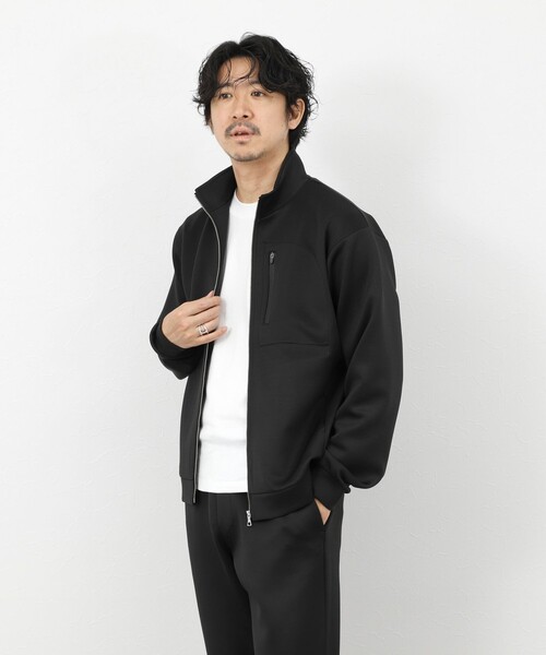 NOLLEY’S（ノーリーズ）の「《セットアップ対応》ダブルニット スタンドカラー ジップブルゾン 26SS（ブルゾン・メンズ・グレイッシュブルー/グレー/ブラック・XL/L/M/S）」の19枚目の写真