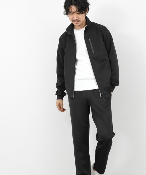 NOLLEY’S（ノーリーズ）の「《セットアップ対応》ダブルニット スタンドカラー ジップブルゾン 26SS（ブルゾン・メンズ・グレイッシュブルー/グレー/ブラック・XL/L/M/S）」の20枚目の写真