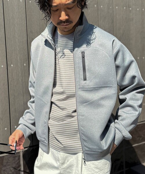 NOLLEY’S(ノーリーズ)の「《セットアップ対応》ダブルニットZIPスタンドカラー 26SS(ブルゾン・メンズ・グレイッシュブルー/グレー/ブラック・XL/L/M/S)」の15枚目の写真
