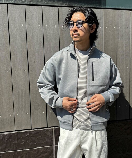 NOLLEY’S(ノーリーズ)の「《セットアップ対応》ダブルニットZIPスタンドカラー 26SS(ブルゾン・メンズ・グレイッシュブルー/グレー/ブラック・XL/L/M/S)」の17枚目の写真