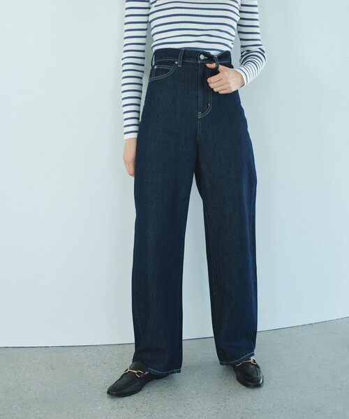 BIANCA(ビアンカ)の「【オールシーズン活躍】ワンウォッシュ10ozデニムパンツ(デニムパンツ・レディース・ブルー/ホワイト・38/40/36)」の2枚目の写真