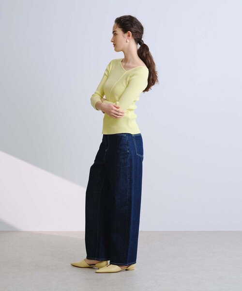 BIANCA(ビアンカ)の「【オールシーズン活躍】ワンウォッシュ10ozデニムパンツ(デニムパンツ・レディース・ブルー/ホワイト・38/40/36)」の5枚目の写真