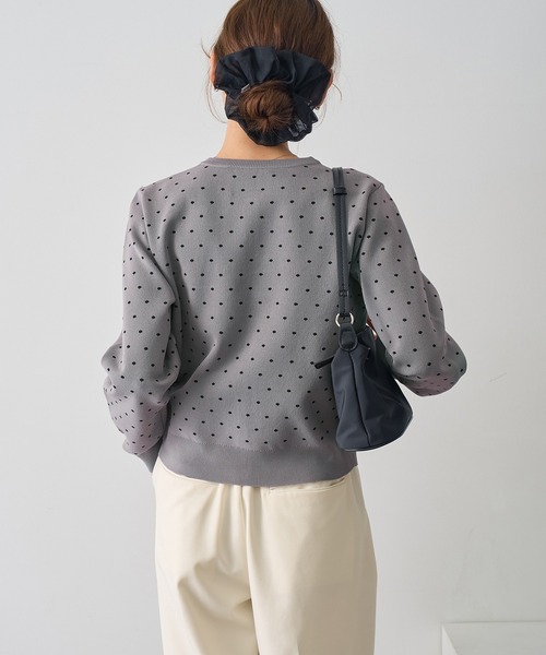 NOGLE(ノグル)の「【NOGLE/ノグル】ドットジャガードエアリーカーディガン(カーディガン/ボレロ・レディース・ブルー/グレー/ネイビー/アイボリー・FREE)」の20枚目の写真