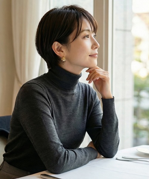 STYLE DELI（スタイルデリ）の「【DELI by】レイヤードカーブピアス（ピアス（両耳用）・レディース・ゴールド/シルバー×ゴールド・FREE）」の4枚目の写真