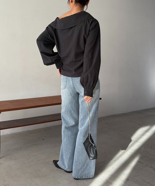 CAPRICIEUX LE'MAGE（カプリシューレマージュ）の「【2WAY】カシュクールシャツ（シャツ/ブラウス・レディース・チャコールグレー/ピンク/ホワイト・FREE）」の14枚目の写真