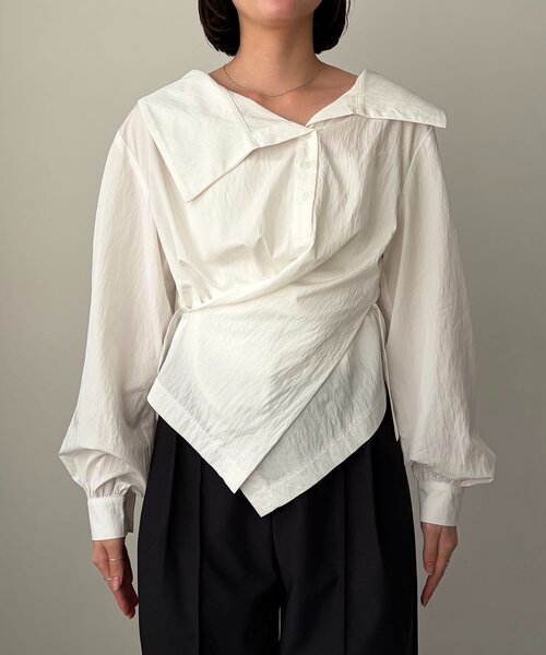 CAPRICIEUX LE'MAGE（カプリシューレマージュ）の「【2WAY】カシュクールシャツ（シャツ/ブラウス・レディース・チャコールグレー/ピンク/ホワイト・FREE）」の15枚目の写真