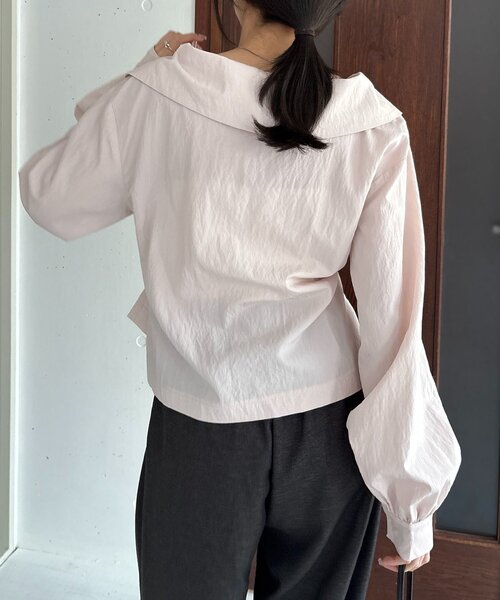 CAPRICIEUX LE'MAGE（カプリシューレマージュ）の「【2WAY】カシュクールシャツ（シャツ/ブラウス・レディース・チャコールグレー/ピンク/ホワイト・FREE）」の13枚目の写真