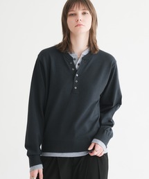 selle glant | LAYERED STYLE HENRY NECK KNIT/レイヤードスタイルヘンリーネックニット(ニット/セーター)