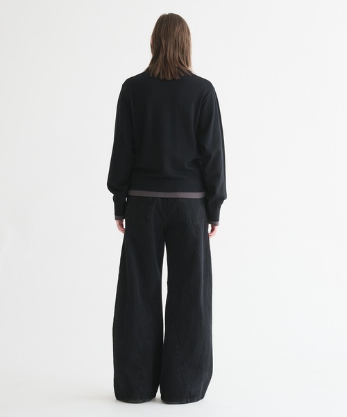 selle glant(セレグランテ)の「LAYERED STYLE HENRY NECK KNIT/レイヤードスタイルヘンリーネックニット(ニット/セーター・メンズ・ブラック×グレー/ネイビー/ブラック×ブルー・SMALL/MEDIUM/LARGE)」の15枚目の写真